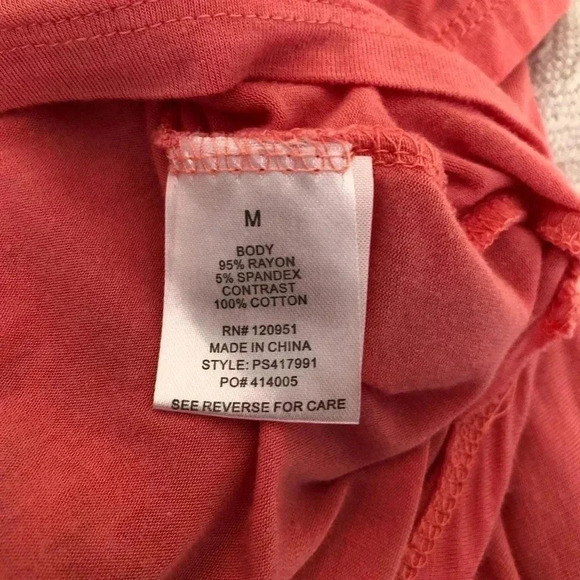 Pink Rose Pink Long Sl Hi Low Scoop Neck Top Med - Picture 8 of 8